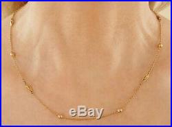 Antique Edwardian 9ct Gold Fancy Link Necklace Chain c1910 46.5cms
