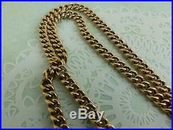 Antique Edwardian 9ct Rose Gold Double Albert Watch Chain 15 3/4'' 29 grams