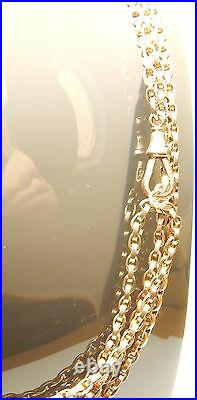 Antique Gold Long Guard Chain Rose 60 9 Carat