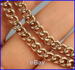 Antique Solid 9Ct Gold Double Albert Watch Chain c 1880s, 42.3g