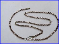 Antique Solid 9ct Gold 19 Inch Belcher Link Chain Necklace 5.8 Grams