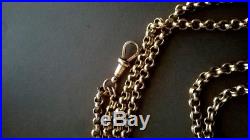 Antique VICTORIAN 9ct Gold Guard/MUFF/ Belcher Chain 57 145 cm /21.6 grams