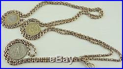 Antique Victorian 62 inch long full length 9ct gold watch guard chain 40.9 grams