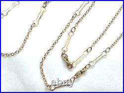 Antique Victorian 9CT Gold Fancy Link Chain Necklace 18