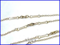 Antique Victorian 9CT Gold Fancy Link Chain Necklace 18