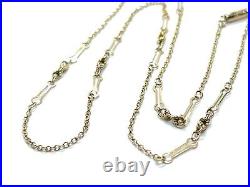 Antique Victorian 9CT Gold Fancy Link Chain Necklace 18