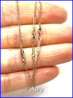 Antique Victorian 9CT Gold Fancy Link Chain Necklace 18