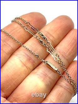 Antique Victorian 9CT Gold Fancy Link Chain Necklace 18