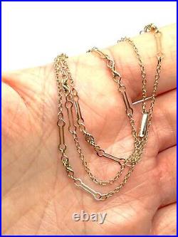 Antique Victorian 9CT Gold Fancy Link Chain Necklace 18