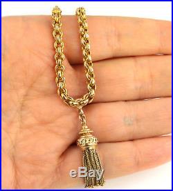 Antique Victorian 9Ct Gold Bracelet with Tassel Fob c 1880's