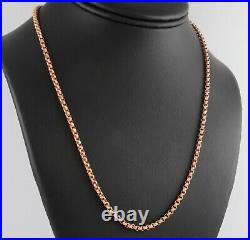 Antique Victorian 9Ct Rose Gold Belcher Link Chain Necklace 19 1/4'