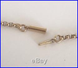 Antique Victorian 9ct Gold Barrel Clasp Belcher Necklace Chain 5 grams