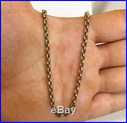 Antique Victorian 9ct Gold Chunky Belcher Necklace Chain 8.4 grams / C1900