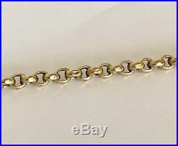 Antique Victorian 9ct Gold Chunky Belcher Necklace Chain 8.4 grams / C1900