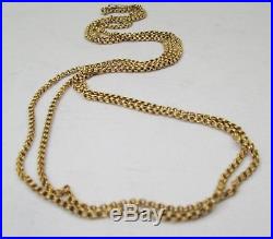 Antique Victorian 9ct Gold Double Fancy Chain Necklace Swivel Clasp 74cm 10g
