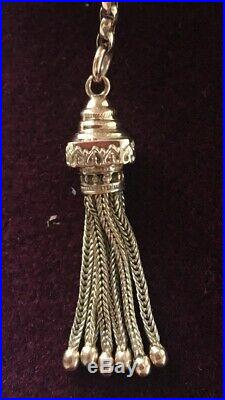 Antique Victorian 9ct Gold Tassel For Albertina Pocket Watch Chain Pendant