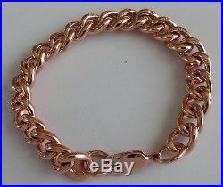 B016 Massive Genuine 9ct SOLID ROSE Gold CURB-LINK Curblink Bracelet 20.5cm