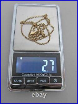 BEAUTIFUL 9K ROSE GOLD CHAIN 20 1/4 INCHES 2.7g 9CT 9 CARAT GOLD CHAIN