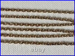 BEAUTIFUL SOLID 9ct 375 YELLOW GOLD NECKLACE CHAIN 4.5g 20 LONG