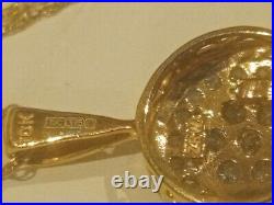 BNWT Fully Hallmarked 9ct Gold & Diamond Cluster Round Pendant & 18 9ct Chain