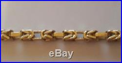 BYZANTINE 3mm 9ct GOLD NECKLACE chain 21.75 20.3g safety catch snap slide clasp