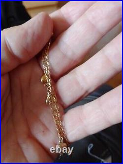 Beautiful 9 Ct 8 Inch Bracelet With Hearts Scrap Or Wear