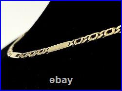 Beautiful 9ct GOLD Fancy FIGARO Style CHAIN NECKLACE 24 Inch 12.13g Xmas