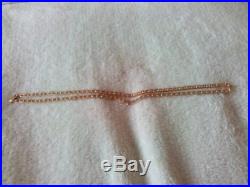 Beautiful 9ct gold double link necklace, 18inch