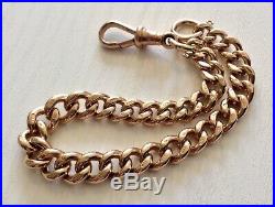 Beautiful Antique 1912 Very Heavy Solid 9CT Gold Albert Bracelet Stunning