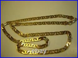 Beautiful Solid 9ct Gold 18 Vintage Rare Mariner Necklace Quality-heavy/strong