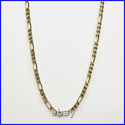 Beautiful Yellow Gold Figaro Chain 20 9CT GOLD, Made in Italy