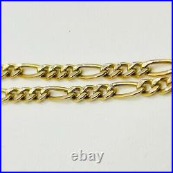 Beautiful Yellow Gold Figaro Chain 20 9CT GOLD, Made in Italy