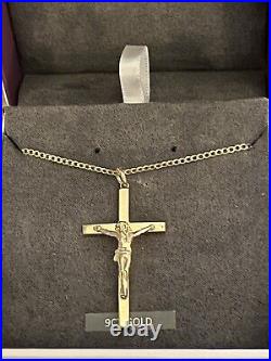 Beaverbrooks's 9ct solid gold crucifix & chain