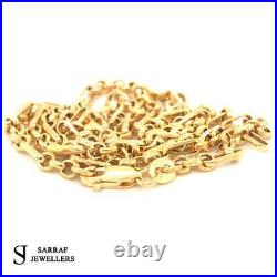 Belcher Figaro 9ct Yellow Gold Men's Ladies Chain Necklace 3.3mm Hallmarked