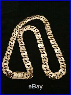 Brand new solid gold chain 24 inch 9ct Gold Pattern Curb Chain 96g
