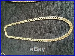 Brand new solid gold chain 28 inch 9ct Gold Curb Chain 109g