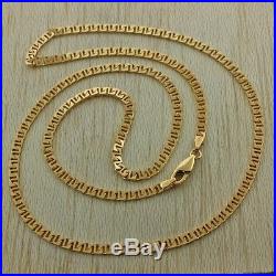British Hallmarked 9ct Gold Solid Anchor Link Curb Chain 22 RRP £400 GW13