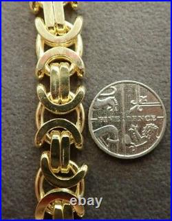 Byzantine Chain 9ct Solid Gold 158 grams 24 Heavy