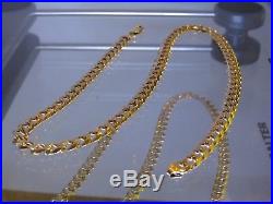 Chain HEAVY around 37 grams HEAVY FULLY HALLMARKED 9CT GOLD CURB S TYLE CHAIN /