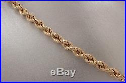 Clearance Bargain 9ct Gold Necklace Rope Twist Chain 22.5 £123. NICE1