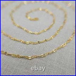 Dainty & Fine 9ct Yellow Gold Anchor Mariner Chain Necklace 16 18 20 22 24