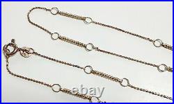 Delicate 9ct Gold Fancy Chain Necklace 17.5 Inches 2.5 Grammes