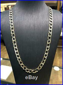 Diamond Cut BOMBE 375 9ct GENUINE GOLD HEAVY Chain Necklace 24 8mm NEW