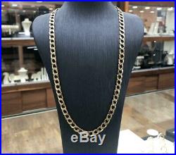 Diamond Cut BOMBE Chain 375 9ct GENUINE GOLD SOLID HEAVY Necklace 20 6mm NEW