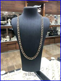 Diamond Cut BOMBE Chain 375 9ct GENUINE GOLD SOLID HEAVY Necklace 20 6mm NEW