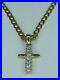 Diamond-and-9ct-Gold-cross-pendant-necklace-18-curb-chain-01-cbxb
