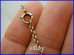 Edwardian 9ct Gold Aquamarine Pearl Lavalier Pendant & Ogl 9ct Gold 17 Chain