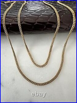 Elizabethan Vintage 9Ct Y Gold Curb Link Chain Necklace 3.25Gr, 1.5mm, 52.5cm