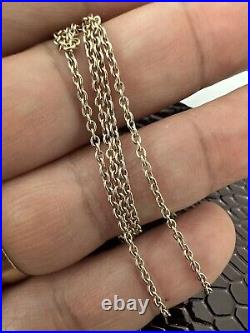 Elizabethan Vintage 9Ct Yellow Gold Cable Link Chain Necklace 1.6mm, 20, 3.15Gr