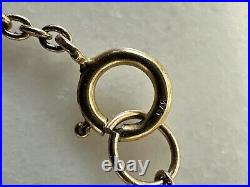 Elizabethan Vintage 9Ct Yellow Gold Cable Link Chain Necklace 1.6mm, 20, 3.15Gr